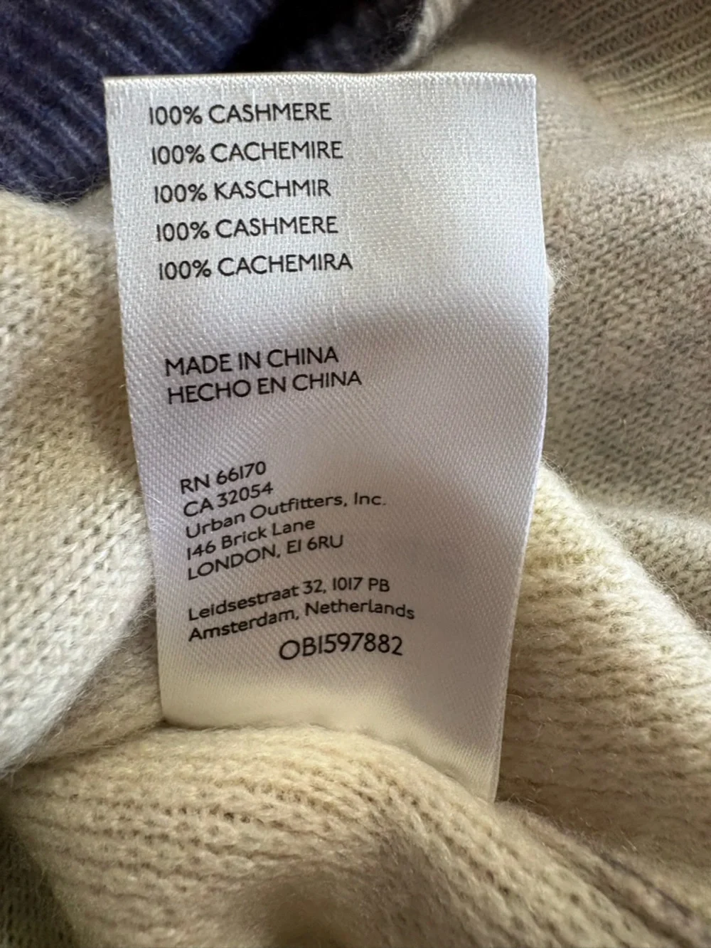 Anthropologie Multicolor Watercolor 100% Cashmere Crewneck Sweater - Picture 9 of 9
